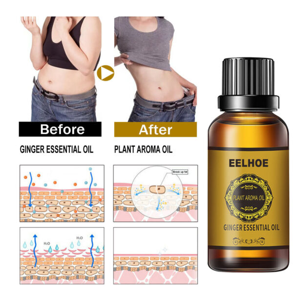 Belly Drainage Ginger Oil Natural Therapy Lymphatic Essential Massage Liquid USA - Image 3