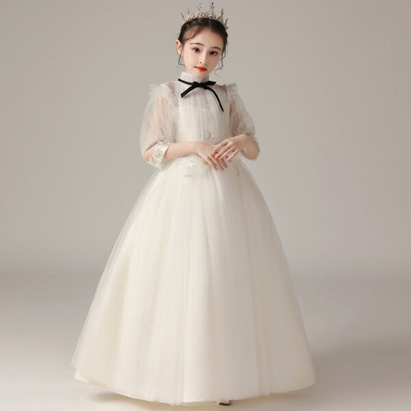 Kids Fashion Lace Wedding Party Dress - Image 7