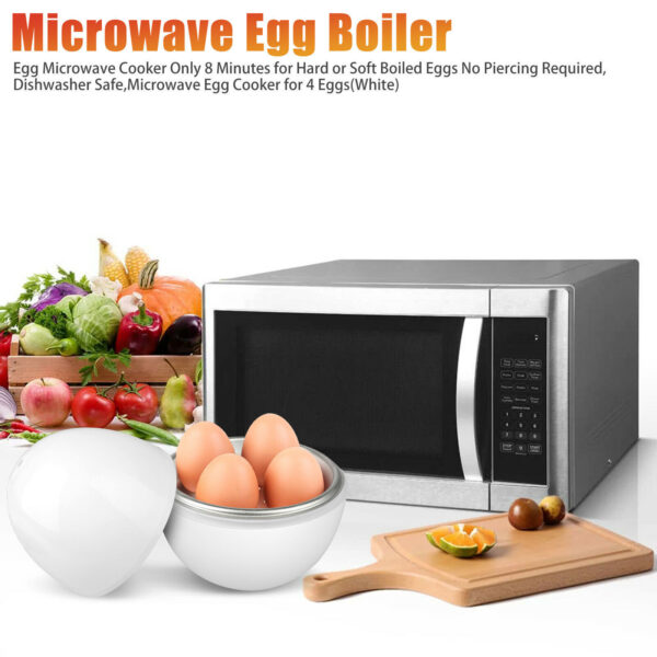 Microwave Egg Steamer Boiler Cooker Easy Quick 5 Minutes Hard Or Soft Boiled Kitchen Cooking Tools - Image 4