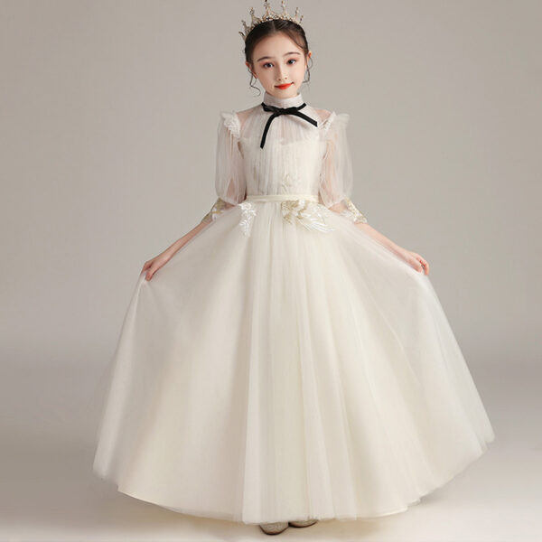 Kids Fashion Lace Wedding Party Dress - Image 3