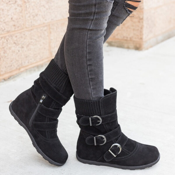 Casual Winter Boots Strap Buckle Shoes - Image 4