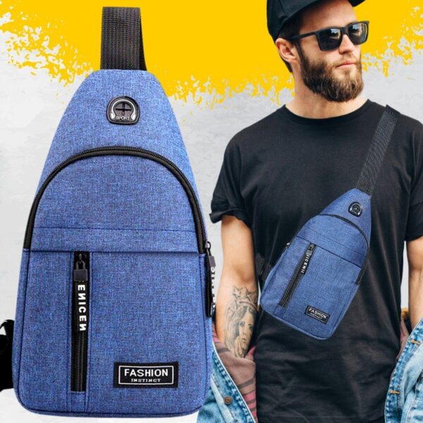 Mens Sling Bag Cross Body Handbag Chest Bag Shoulder Pack Sports Travel Backpack - Image 8