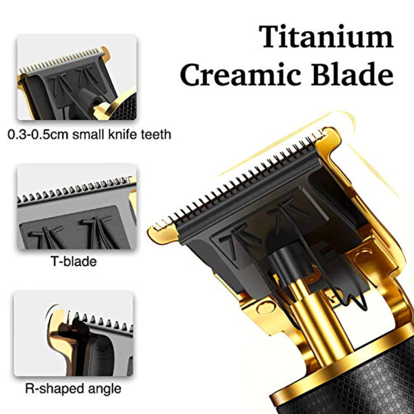 Men Hair Clippers, Professional Outliner Hair Trimmer Cordless, Mens Beard Trimmer, Wireless Hair Cutting Kit for Barbers, USB Rechargeable, Black and Gold Amazon Platform Banned - Image 7