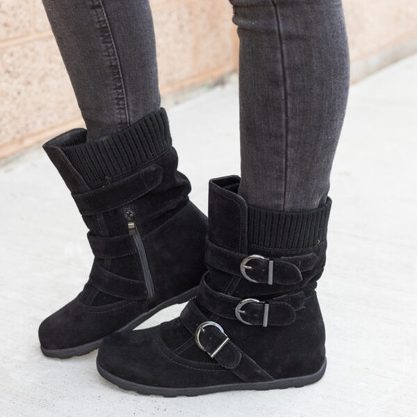 Casual Winter Boots Strap Buckle Shoes - Image 2