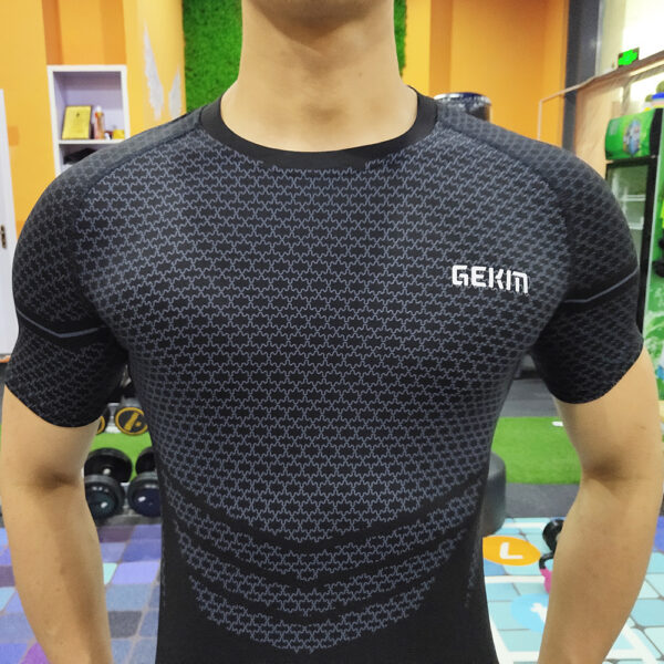 Men's Elastic Leisure Running Equipment Exercise T-shirt - Image 7