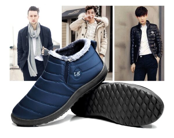 Men Boots Lightweight Winter Shoes For Men Snow Boots Waterproof Winter Footwear - Image 5
