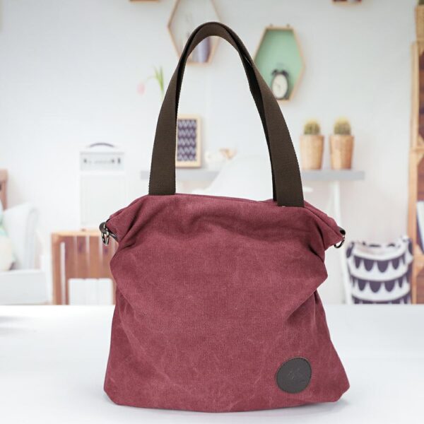 Korean Casual Simple Art Canvas Bag - Image 9
