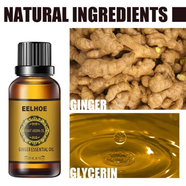 Belly Drainage Ginger Oil Natural Therapy Lymphatic Essential Massage Liquid USA - Image 2