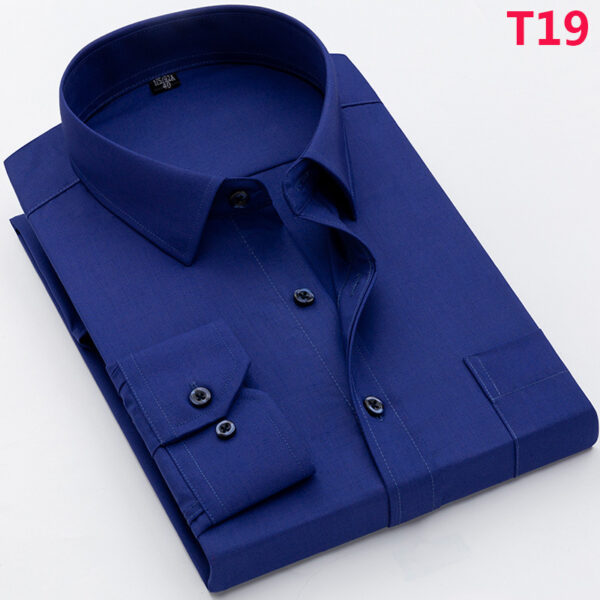 Spring Wear Middle-aged And Elderly Men's Shirt Dad Wear Loose Factory Delivery Middle-aged Men's Clothing Striped Long Sleeve Shirt - Image 9