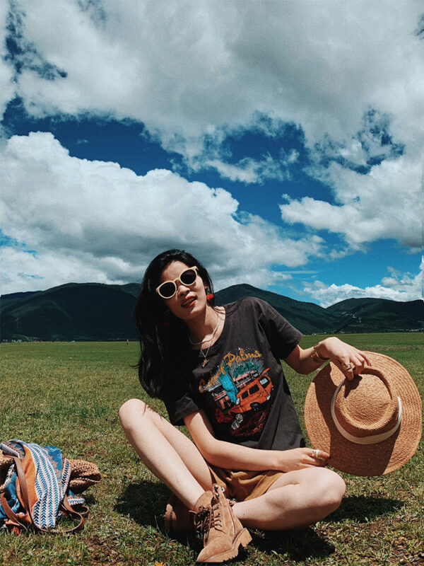 Retro American Printed Short Sleeve Women's Summer - Image 4