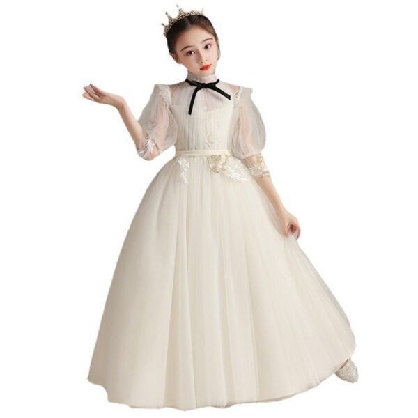 Kids Fashion Lace Wedding Party Dress - Image 6
