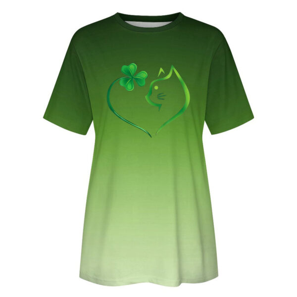 Women's Patchwork Printed Clover Top - Image 8