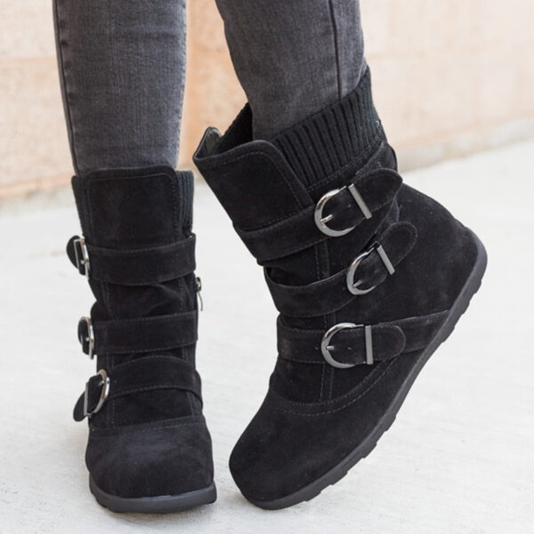 Casual Winter Boots Strap Buckle Shoes - Image 6