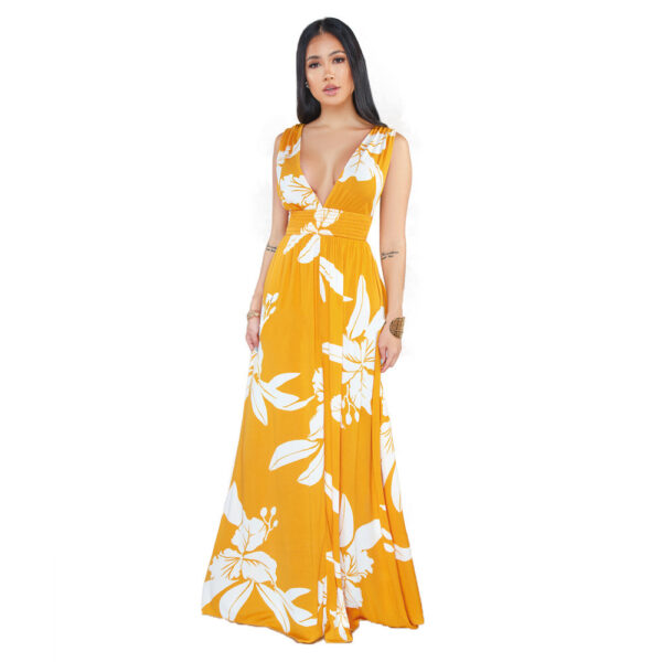 Women's Sleeveless Backless V-neck Dress - Image 5
