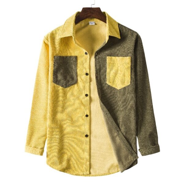 Corduroy Shirt Collar Solid Color Thickened - Image 2