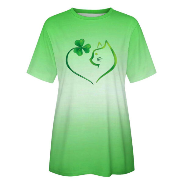 Women's Patchwork Printed Clover Top - Image 6
