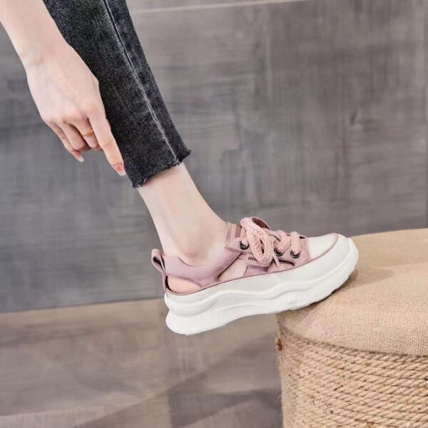 Women's Fashion Casual Platform Hollow Out Tied Sandals - Image 3