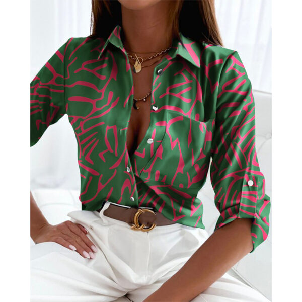 Women's Long-sleeved Shirt Print - Image 2