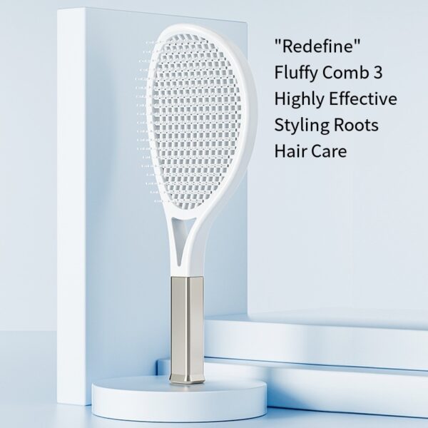 Hair Comb Tennis Racket Fluffy Combs High Skull Top Hair Artifact Airbag Cushion Massage Comb Barber Tools Hair Detangler Hairbrush For Thick Hair Self Cleaning Curly Hair Brush For Curly Hair - Image 6