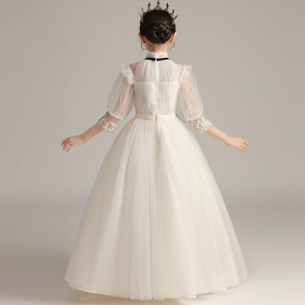 Kids Fashion Lace Wedding Party Dress - Image 2
