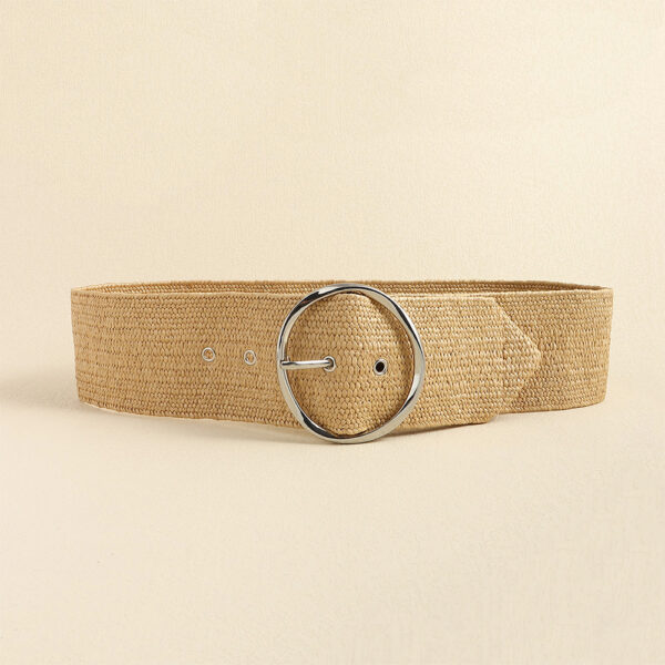 Summer Fashion Pp Grass Woven Belt Beach Holiday Wide Waist Cover - Image 3