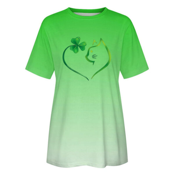 Women's Patchwork Printed Clover Top - Image 5