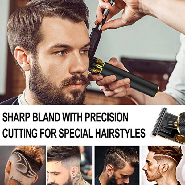 Men Hair Clippers, Professional Outliner Hair Trimmer Cordless, Mens Beard Trimmer, Wireless Hair Cutting Kit for Barbers, USB Rechargeable, Black and Gold Amazon Platform Banned - Image 5