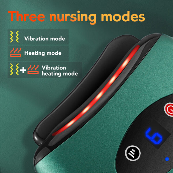 Eletric Bianstone Gua Sha Board Tools Hot Compress Heating Vibration Back Facial Massager Meridian Lymphatic Drainage Scraping Heating Vibration Scraping Neck Face Skin Lifting Removal Wrinkle Tool - Image 9