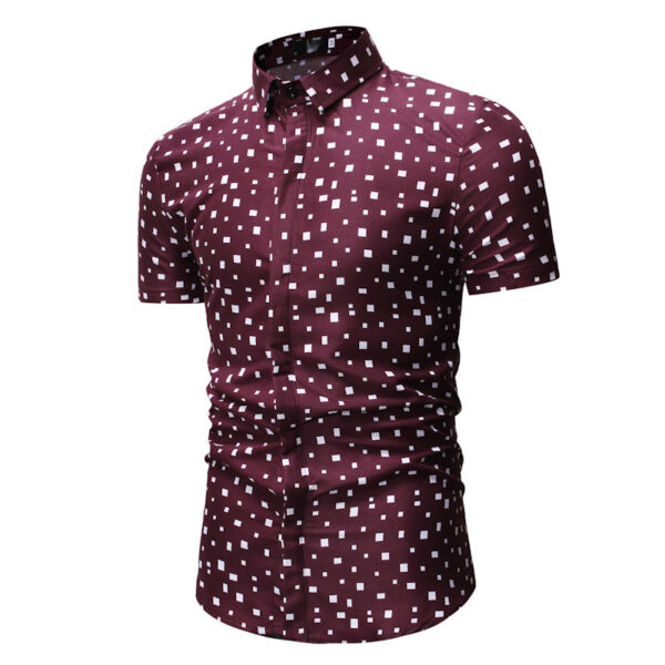 Men's Casual Short Sleeve Printed Shirt - Image 7