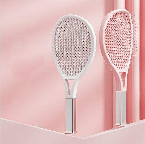 Hair Comb Tennis Racket Fluffy Combs High Skull Top Hair Artifact Airbag Cushion Massage Comb Barber Tools Hair Detangler Hairbrush For Thick Hair Self Cleaning Curly Hair Brush For Curly Hair - Image 3