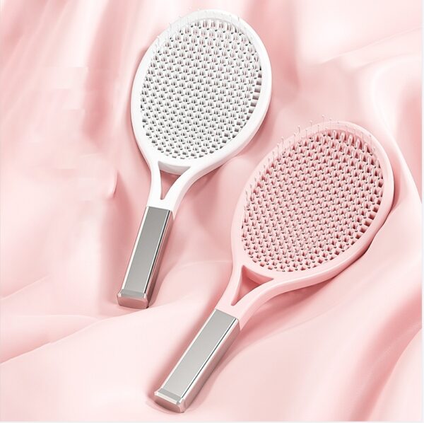Hair Comb Tennis Racket Fluffy Combs High Skull Top Hair Artifact Airbag Cushion Massage Comb Barber Tools Hair Detangler Hairbrush For Thick Hair Self Cleaning Curly Hair Brush For Curly Hair - Image 2