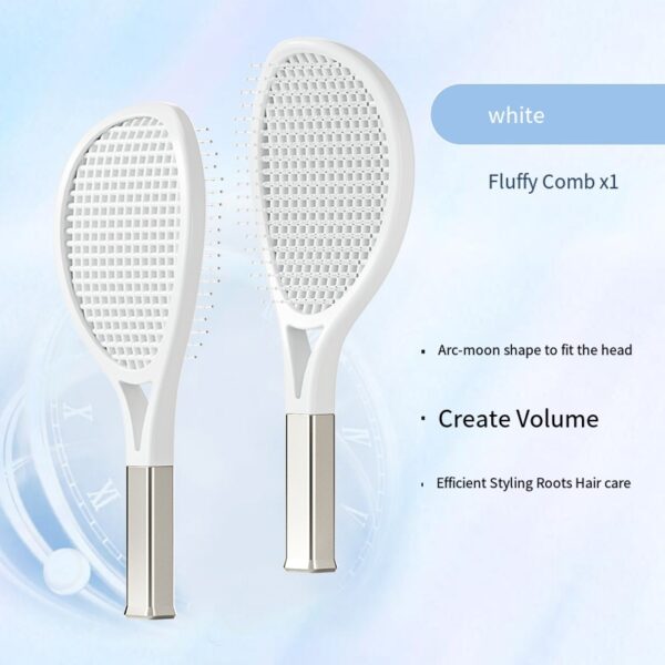 Hair Comb Tennis Racket Fluffy Combs High Skull Top Hair Artifact Airbag Cushion Massage Comb Barber Tools Hair Detangler Hairbrush For Thick Hair Self Cleaning Curly Hair Brush For Curly Hair - Image 4
