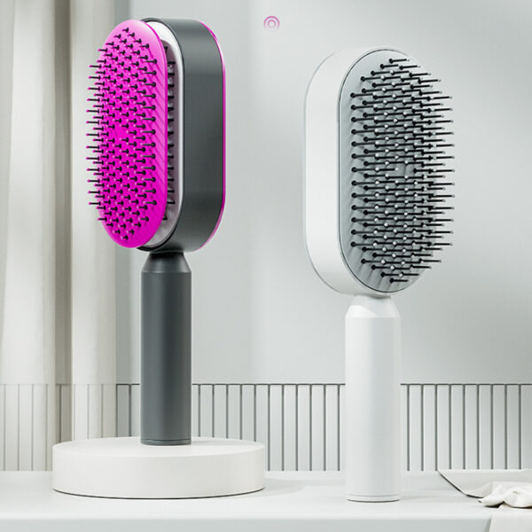 Women Fashion 3D Hair Growth Comb Hairbrush Self-Cleaning Hair Brush  Self Cleaning Hair Brush For Women Massage Scalp Promote Blood Circulation Anti Hair Loss - Image 5