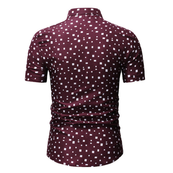 Men's Casual Short Sleeve Printed Shirt - Image 8
