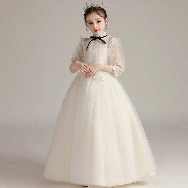 Kids Fashion Lace Wedding Party Dress - Image 4