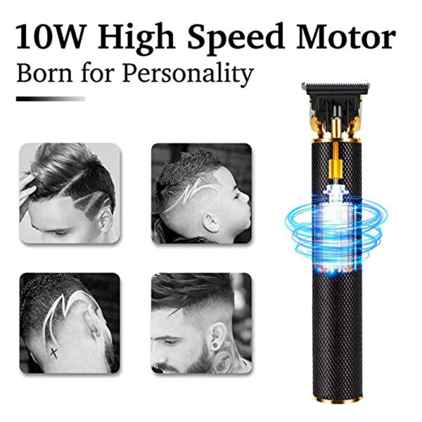 Men Hair Clippers, Professional Outliner Hair Trimmer Cordless, Mens Beard Trimmer, Wireless Hair Cutting Kit for Barbers, USB Rechargeable, Black and Gold Amazon Platform Banned - Image 6