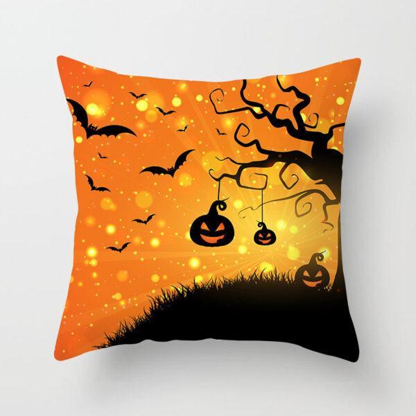 Modern Elegance Halloween Pillowcase Elevate your living space with our chic Halloween pillowcase! Measuring at 45x45cm, this exquisite piece is crafted from luxurious peach skin material, adding a touch of modern simplicity to your decor. Its versatile style seamlessly blends with any room, making it the perfect addition to your living room space. scary halloween decorations, halloween party decorations, halloween home decor, haunted house of horrors, spooky scares, scary outdoor decorations, spooky backyard ideas, spooky outside,