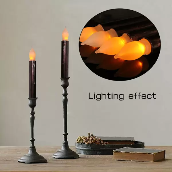 Halloween long black candles - Image 3