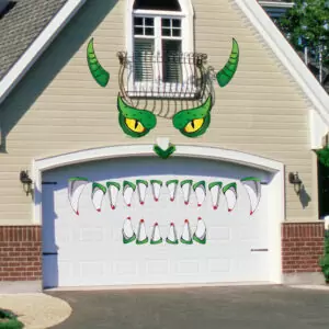 Create a Monstrously Fun Halloween with Creative Plastic Eyes Door Sticker