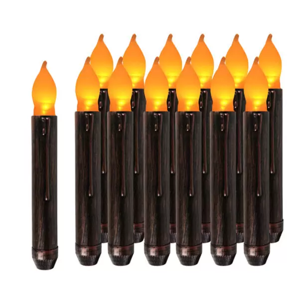 Halloween long black candles - Image 7