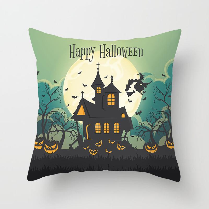 Modern Elegance Halloween Pillowcase Elevate your living space with our chic Halloween pillowcase! Measuring at 45x45cm, this exquisite piece is crafted from luxurious peach skin material, adding a touch of modern simplicity to your decor. Its versatile style seamlessly blends with any room, making it the perfect addition to your living room space. scary halloween decorations, halloween party decorations, halloween home decor, haunted house of horrors, spooky scares, scary outdoor decorations, spooky backyard ideas, spooky outside,