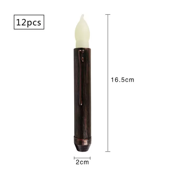 Halloween long black candles - Image 6