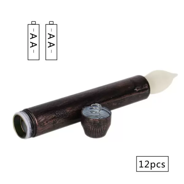 Halloween long black candles - Image 2